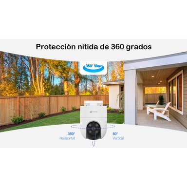 KIT CÁMARA SEGURIDAD EZVIZ H6C + H8C FULL HD 360 AUDIO DOBLE VÍA NOCHE COLOR DETECCIÓN PERSONAS - 4