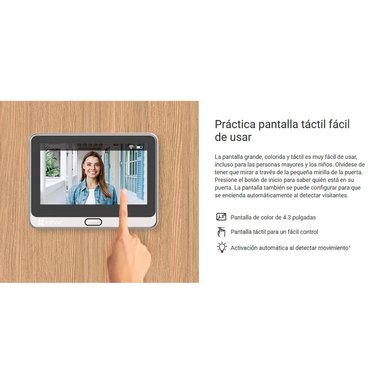 MIRILLA DE PUERTA EZVIZ DP2 2K 3MP WIFI AUDIO 2VÍAS DETECCIÓN PERSONAS PANTALLA TÁCTIL TIMBRE 128GB - 5
