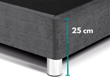 FALDON DE TARIMA 1 PLAZA MINIMAL DRILL NEGRO 25CM PROMO - 3