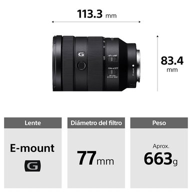 SONY LENTE ZOOM ESTÁNDAR G SEL24105G - 3