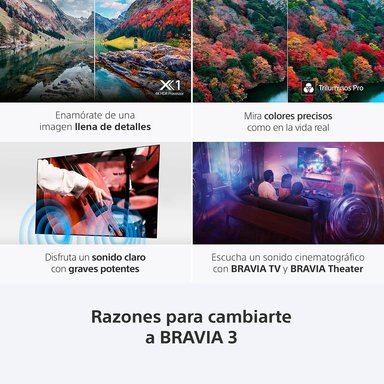 TELEVISOR SMART TV SONY 4K ULTRA HD 55" K-55S30 LA8 TV K-55S30 BRAVIA 3 GOOGLE TV CON HDR - 3