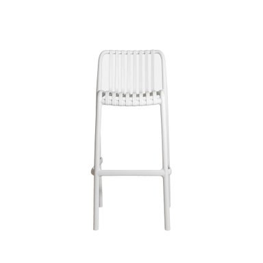 SILLA ALTA PARA BARRA NIHMO LAMBITE DE PLÁSTICO BLANCO (75 CM) - 2