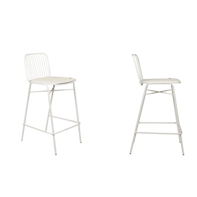 SILLA BAR NIHMO DAK DE METAL BLANCO - 2