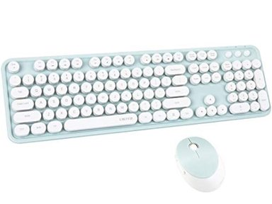 TECLADO INALÁMBRICO GLOBAL SHOPEX B087JVVH54 UBOTIE COLORIDO COMBOS MÁQUINA ESCRIBIR TECLAS FLEXIBLES OFICINA TAMAÑO COMPLETO - 1