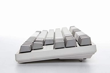DURGOD TAURUS K320 TKL - TECLADO MECÁNICO PARA GAMERS (87 TECLAS DOBLE DISPARO PBT NKRO - USB TIPO C BLANCO - 4