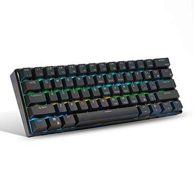 RK ROYAL KLUDGE RK61 2.4 GHZ INALÁMBRICO/BLUETOOTH/CABLEADO 60Y#X25 TECLADO MECÁNICO 61 TECLAS 3 MODOS CONECTABLE TECLADO - 1