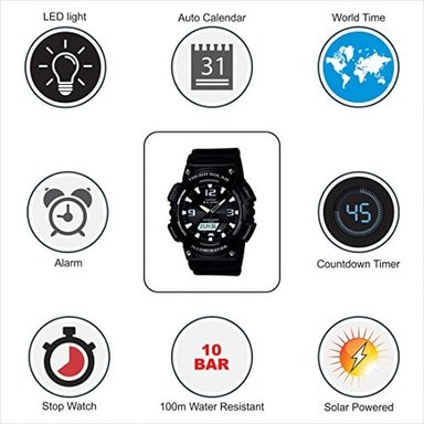 RELOJ CASIO HOMBRE DEPORTIVO SOLAR - 3