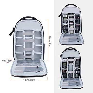 MOCHILA PARA CÁMARA RÉFLEX DIGITAL KYF CONCEPT - (IMPERMEABLE 14 A 15') - 3