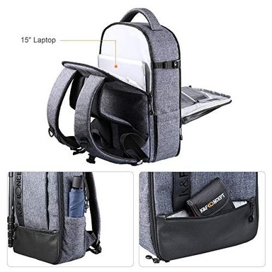 MOCHILA PARA CÁMARA RÉFLEX DIGITAL KYF CONCEPT - (IMPERMEABLE 14 A 15') - 4