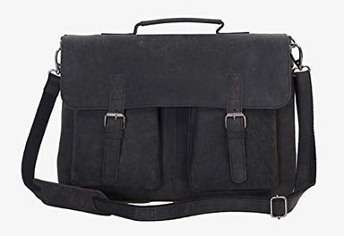 MALETÍN DE PIEL DE BÚFALO DE 16' KOMALC PARA ORDENADOR PORTÁTIL BOLSA DE MENSAJERÍA PARA OFICINA O UNIVERSIDAD - 2