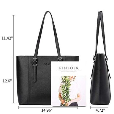 BOLSA DE PIEL PARA ORDENADOR PORTÁTIL PARA MUJER BROMEN 15.6' BOLSA DE TRABAJO CON COMPARTIMENTO ACOLCHADO - 3