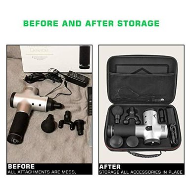 BOLSA DE ALMACENAMIENTO PORTÁTIL CON 5 RANURAS PARA 5 CABEZAS NEGRO TIPO1 HYPERICE HYPERVOLT PLUS - 2