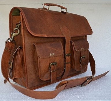 BOLSO DE PIEL PARA ORDENADOR PORTÁTIL BOLSA DE MENSAJERO 16' MEJOR HECHA A MANO DE KOMAL'S PASSION LEATHERSALE - 2