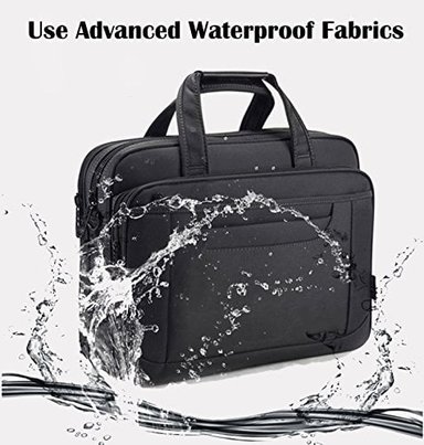 MALETÍN DE 15.6' PORTÁTIL MESSENGER BAG BUSINESS OFFICE BAG PARA HOMBRES Y MUJERES IMPERMEABLE ELEGANTE NYLON - 2