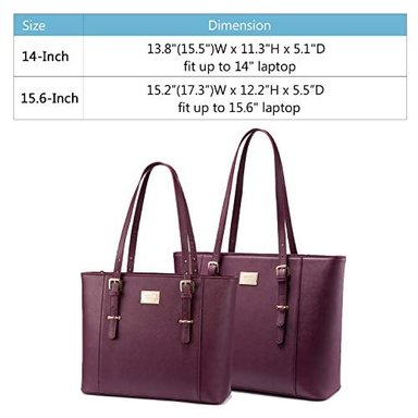 LOVEVOOK - BOLSA PARA LAPTOP PARA MUJER BOLSA GRANDE PARA OFICINA BOLSO MALETÍN PARA LAPTOP DE HASTA 15.6' - 6