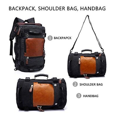 MOCHILA CONVERTIBLE GLOBAL SHOPEX KAKA TRAVEL DUFFLE CARRY-ON BOLSA PARA PORTÁTIL DE 15.6'' NEGRO - 3