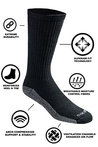 CALCETINES ALTOS CON CONTROL DE HUMEDAD DICKIES DE TECNOLOGÍA DRI-TECH PARA HOMBRE PAQUETE DE VARIAS UNIDADES - 2