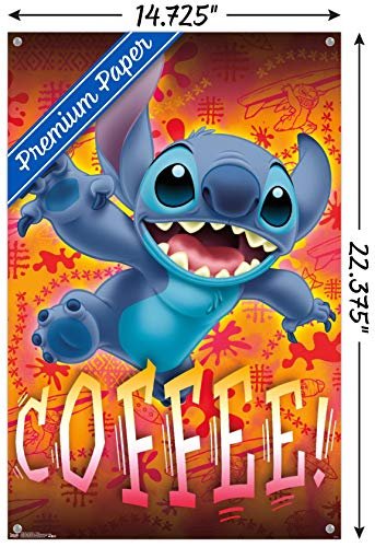 PÓSTER DE PARED DISNEY LILO AND STITCH DE CAFÉ CON PASADORES - 3