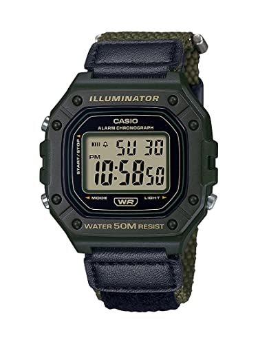 RELOJ CASIO HOMBRE DEPORTIVO W-218HB-3AVCF CORREA VERDE 28 CUARZO RESINA - 1