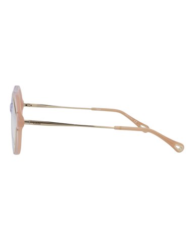 MONTURA ÓPTICA CHLOÉ DE BIOACETATO CON MARCO CUADRADO (MUJER) EN ORO NUDE TRANSPARENTE - 3