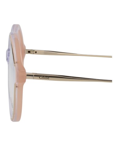 MONTURA ÓPTICA CHLOÉ DE BIOACETATO CON MARCO CUADRADO (MUJER) EN ORO NUDE TRANSPARENTE - 4