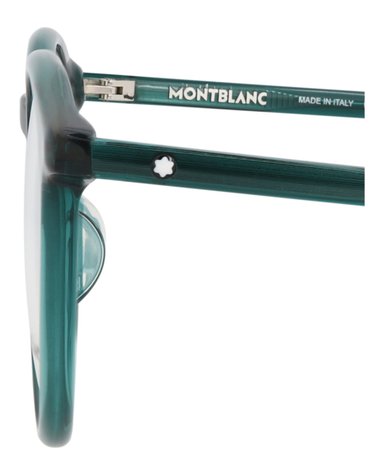 MONTURA ÓPTICA MONTBLANC DE ACETATO CON MARCO REDONDO (HOMBRE) EN VERDE VERDE Y TRANSPARENTE - 4