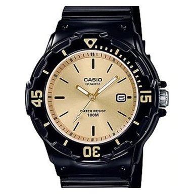 RELOJ CASIO MUJER ANÁLOGO LRW200H-9EVDF DORADO - 1
