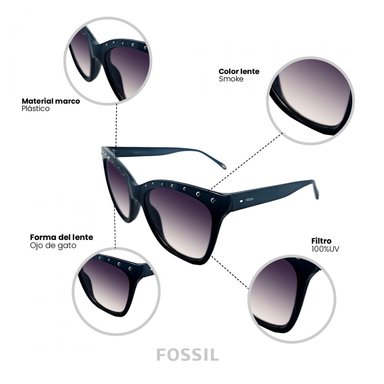 LENTES DE SOL FOSSIL 66353848 MUJER PROTECCIÓN UV - 4
