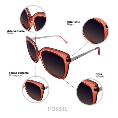LENTES DE SOL FOSSIL X82635 MUJER PROTECCIÓN UV - 3