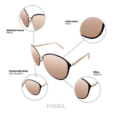 LENTES DE SOL FOSSIL X82502 MUJER PROTECCIÓN UV - 4