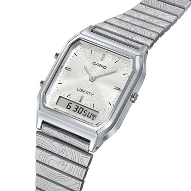 RELOJ CASIO AQ-230ELT-7ADR PARA UNISEX ACERO INOXIDABLE PLATEADO - 2