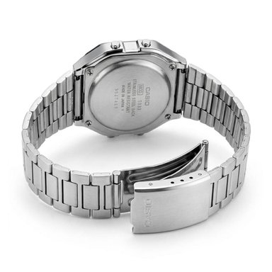 RELOJ CASIO A158WEA-1DF PARA UNISEX ACERO INOXIDABLE PLATEADO - 4
