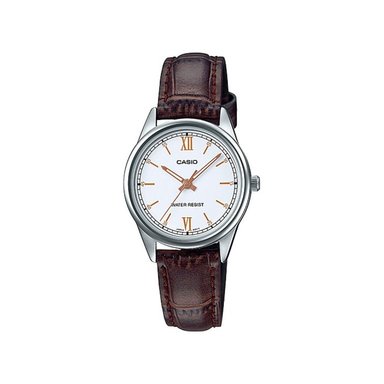 RELOJ CASIO LTP-V005L-7B3UDF PARA MUJER CUERO MARRÓN - 1
