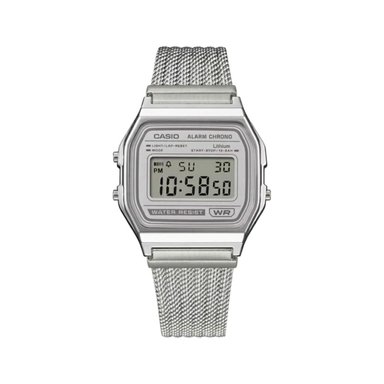 RELOJ CASIO A158WEA-7DF PARA MUJER ACERO INOXIDABLE PLATEADO - 2