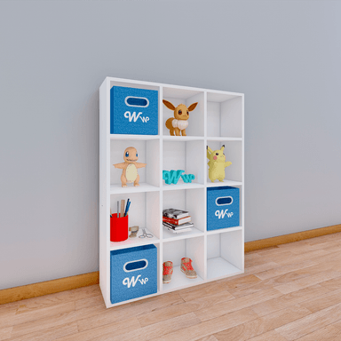 ORGANIZADOR WONDER WOOD MUEBLERÍA JUGUETERO MONTESSORI 12 COMPARTIMIENTOS MELAMINA NIÑOS Y NIÑAS BLANCO - 2