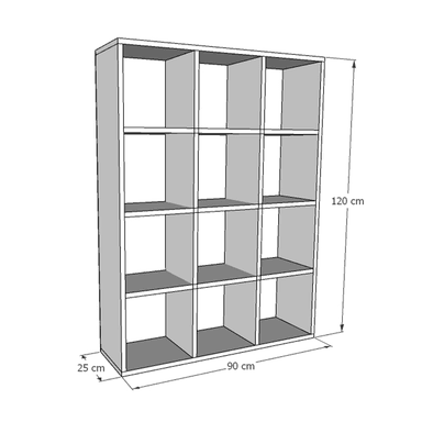 ORGANIZADOR WONDER WOOD MUEBLERÍA JUGUETERO MONTESSORI 12 COMPARTIMIENTOS MELAMINA NIÑOS Y NIÑAS BLANCO - 3