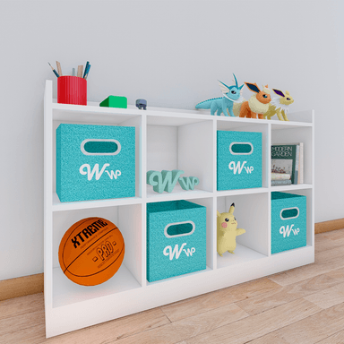 ORGANIZADOR WONDER WOOD MUEBLERÍA COMODA JUGUETERO MONTESSORI 8 COMPARTIMIENTOS MELAMINA BLANCO - 2