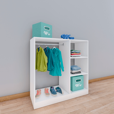 CLÓSET WONDER WOOD MUEBLERÍA ORGANIZADOR MONTESSORI 3 COMPARTIMIENTOS MELAMINA NIÑOS Y NIÑAS BLANCO - 2