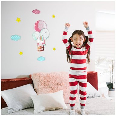 STICKER DECORATIVO INFANTIL 3D 40X30CM S77 UNICORNIO - 3