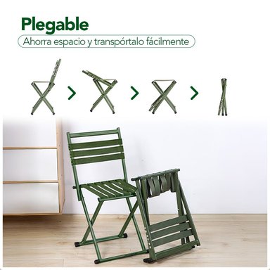 PACK X2 SILLA PLEGABLE 2 EN 1 PARA PLAYA CAMPING VD DD4 - 3