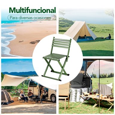 PACK X2 SILLA PLEGABLE 2 EN 1 PARA PLAYA CAMPING VD DD4 - 5
