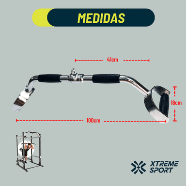 BARRA XTREME SPORT PULL DOWN ACERO ACCESORIOS MÁQUINA - 2