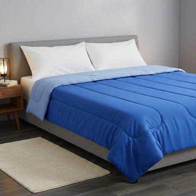 EDREDON BICOLOR AZUL/ACERO 1.5 PLAZAS ALONDRA - 1