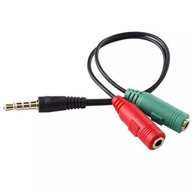 ADAPTADOR DIVISOR DE AUDIO Y MICRÓFONO JACK 3.5MM 1 MACHO A 2 HEMBRAS - 1