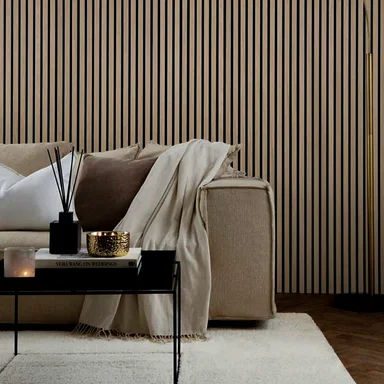DECORACION PARED DECORPLAS WPC MARRÓN WALL PANEL COÑAC INTERIORES - 3
