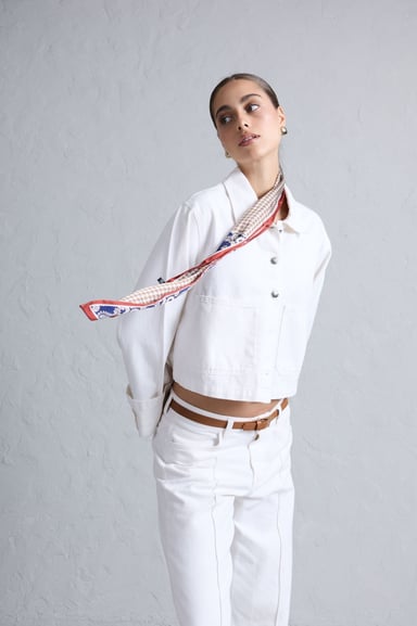 CASACA DENIM MANGA DOBLADA - 1