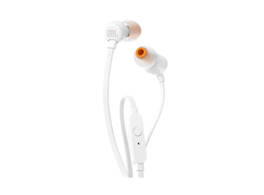 AUDÍFONOS JBL IN-EAR TUNE 110 CABLE PLANO CON MICRÓFONO CONECTOR 3.5MM COLOR BLANCO - 3