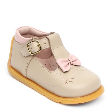 ZAPATOS DE VESTIR NIÑA BUBBLEGUMMERS CUERO BEIGE PIBE - 4