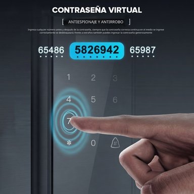 CERRADURA INTELIGENTE GRANDE 5 MODOS+ ASESORÍA INSTALACIÓN - 2