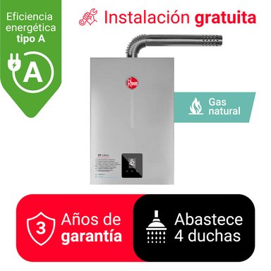 TERMA A GAS 21 L GAS NATURAL RHEEM TIRO FORZADO - 1